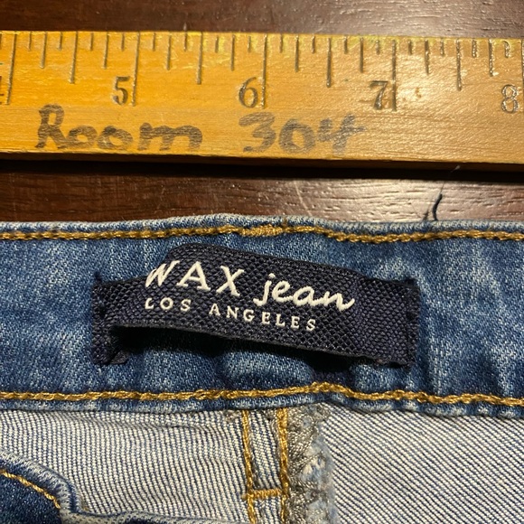 WAX Womens Size 5 Ripped Destroyed Denim High Rise Skinny Blue Jeans - Picture 5 of 9